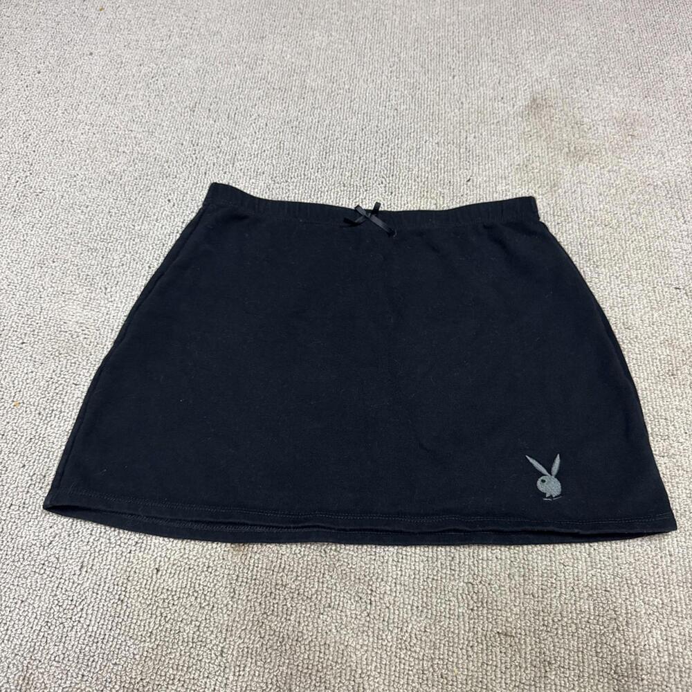 Playboy By PacSun Skirt Black Mini Elastic Waist Women’s Size XS - Picture 2 of 11